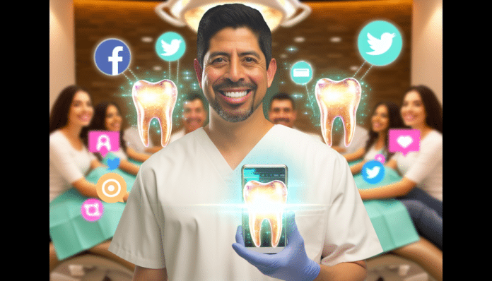 marketing digital para dentistas Dentista Sonriente Marketing Digital en Clínica Dental Moderna