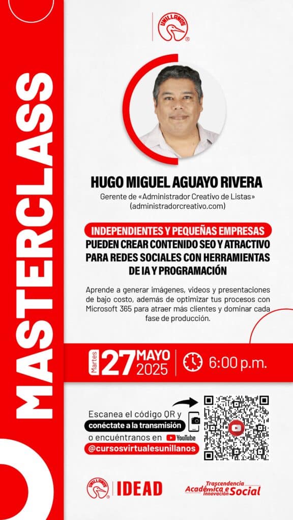 Descubre cómo independientes y pequeñas empresas pueden impulsar su marketing y destacar en redes sociales gracias a la creación de contenido SEO con inteligencia artificial y programación. Te mostraremos cómo generar post, imágenes, videos y presentaciones de bajo costo, además de optimizar tus procesos con Microsoft 365 para atraer más clientes y dominar cada fase de producción